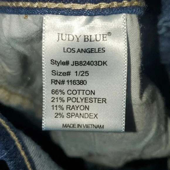 Judy Blue Slim Fit Distressed Medium Wash Size 25 - Picture 12 of 12